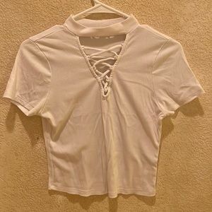 Heart Hips White Crop top🤍